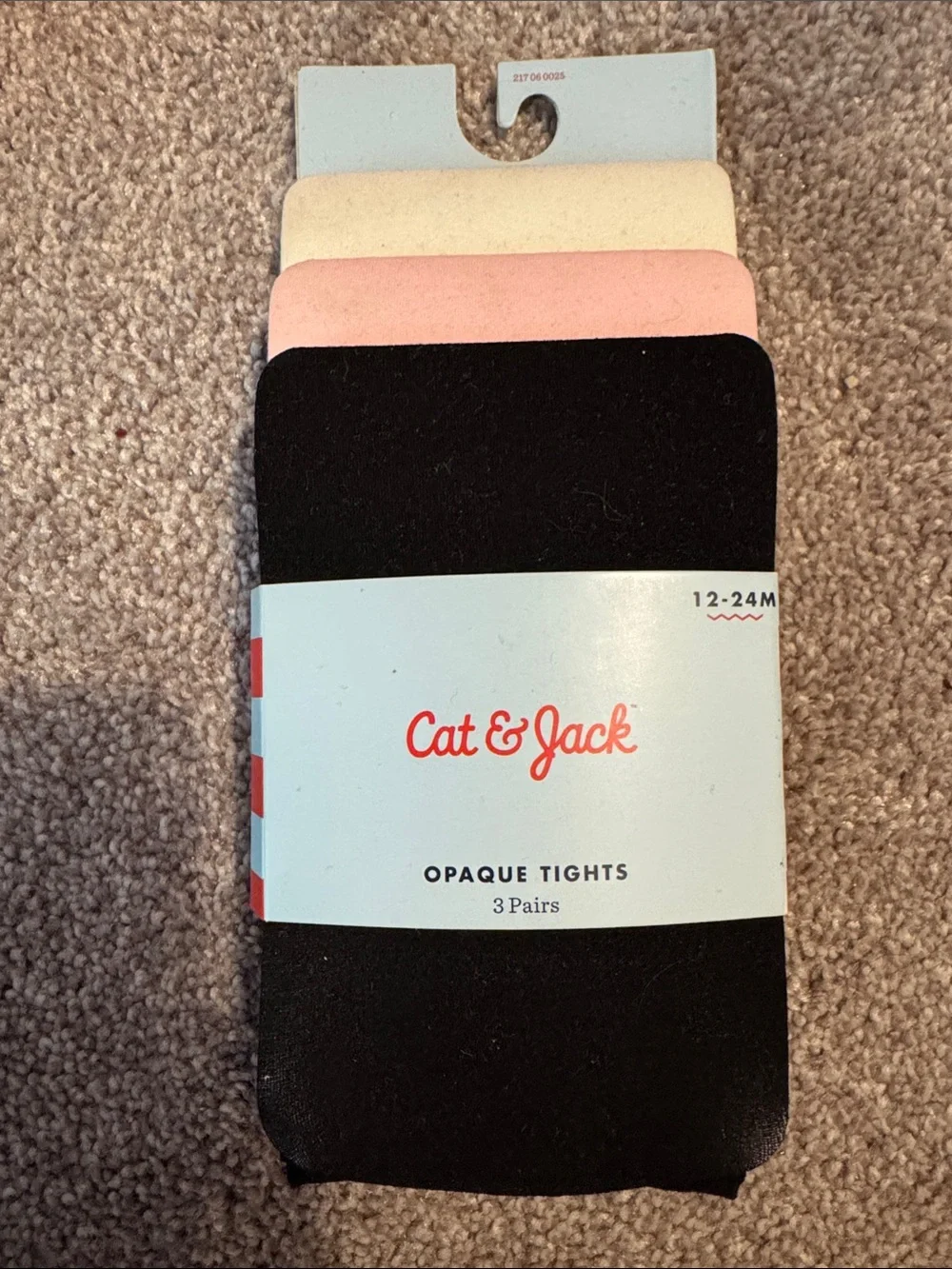 Opaque Tights 3-Pack - Black, Light Pink, Cream